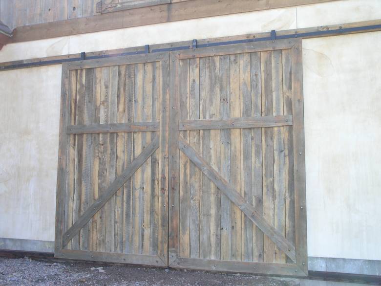 Barn Door / This barn door was contructed out of Coverboard Barnwood
